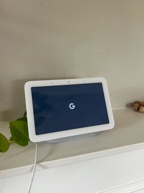 Google Nest Hub Smart Display in White and Light Gray